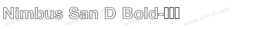 Nimbus San D Bold字体转换